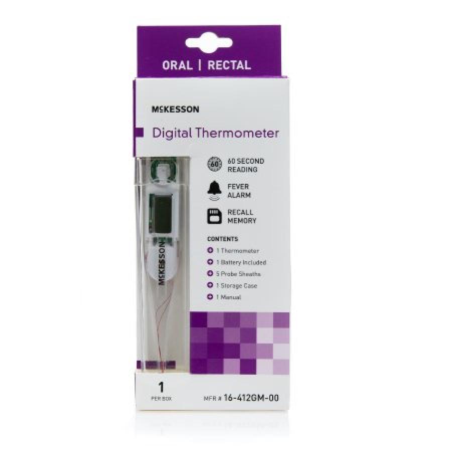 McKesson Digital Thermometer-Oral/Rectal/Axillary Probe