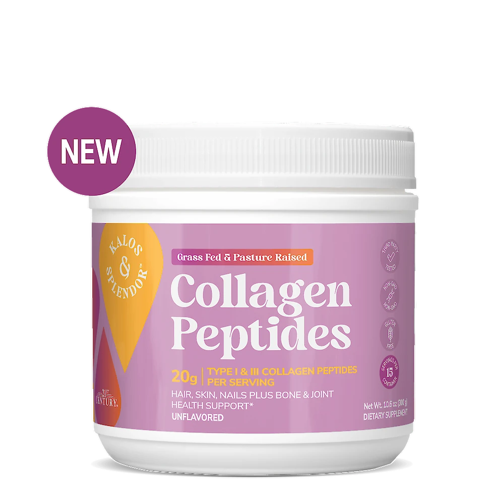 21st Century Kalos & Splendor Hydrolyzed Collagen Peptides, 20g