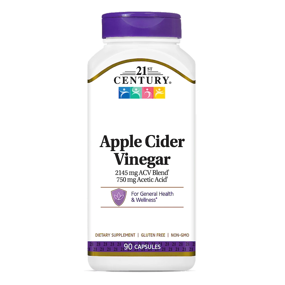 21st Century Healthcare Apple Cider Vinegar, 90 Count Capsules
