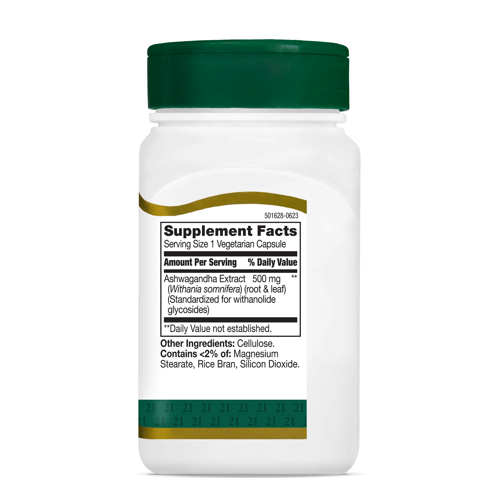 21st Century Ashwagandha Extract 500 mg, 60 Capsules