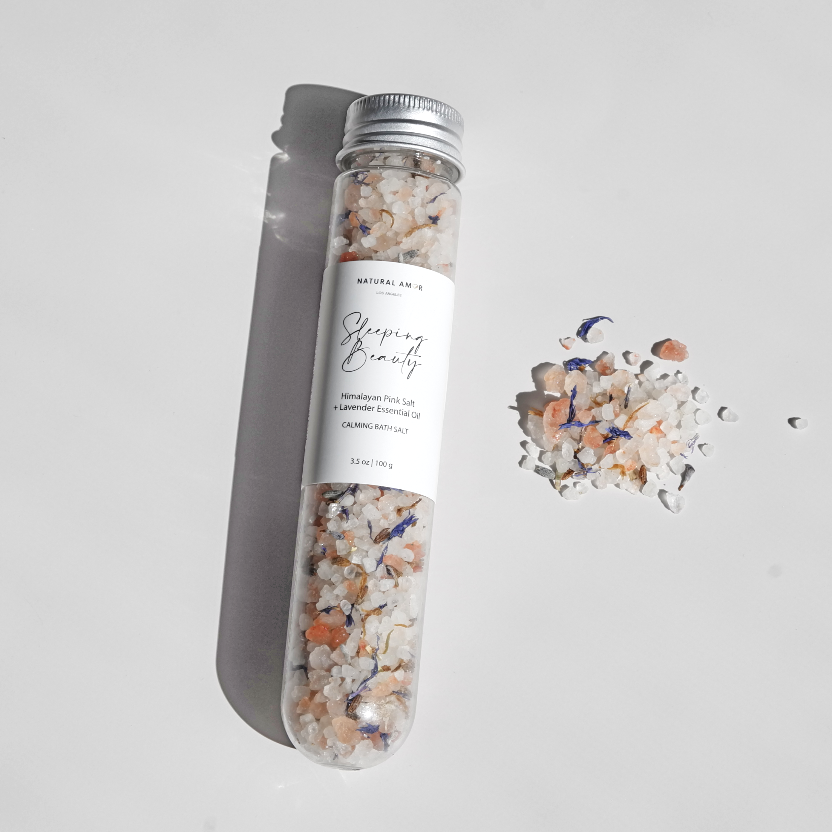 Natural Bath Salt in Tube 3.5oz with Natural Ingredients