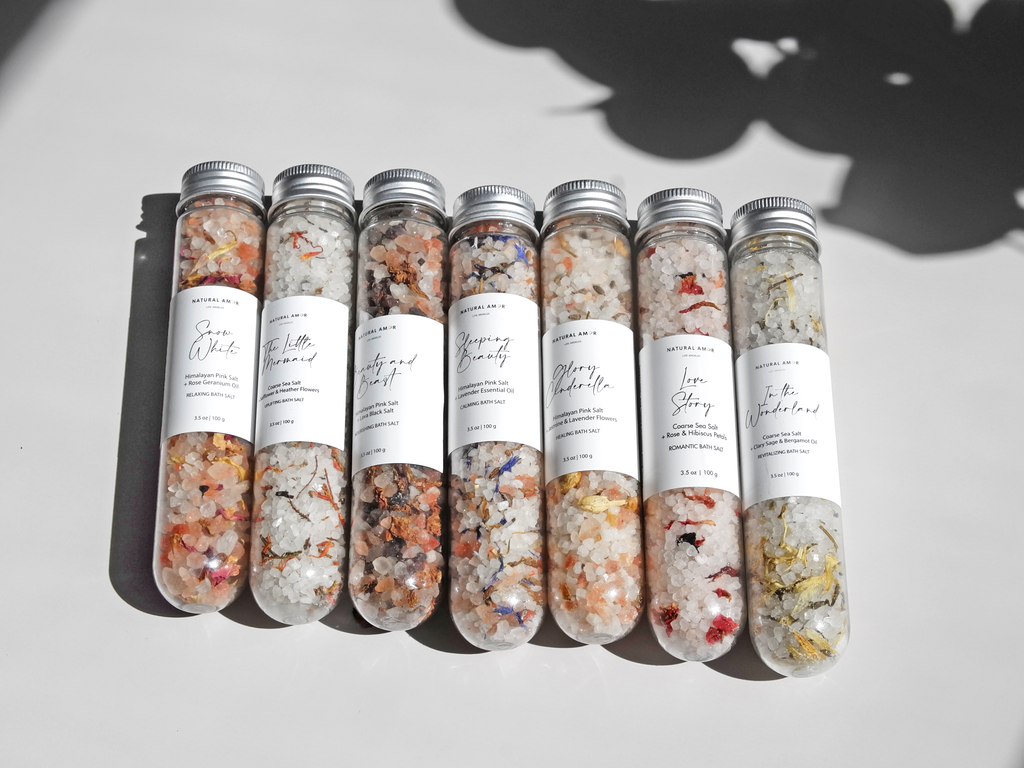 Natural Bath Salt in Tube 3.5oz with Natural Ingredients