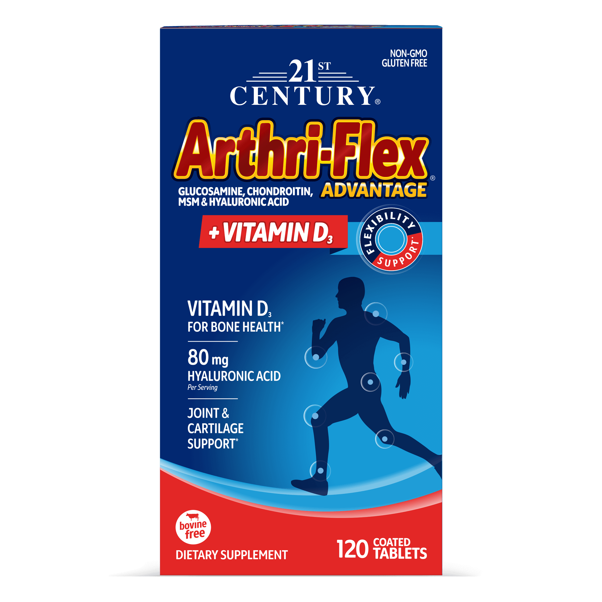21st Century Arthri-Flex Advantage + Vitamin D3, 120 Coated Tablets