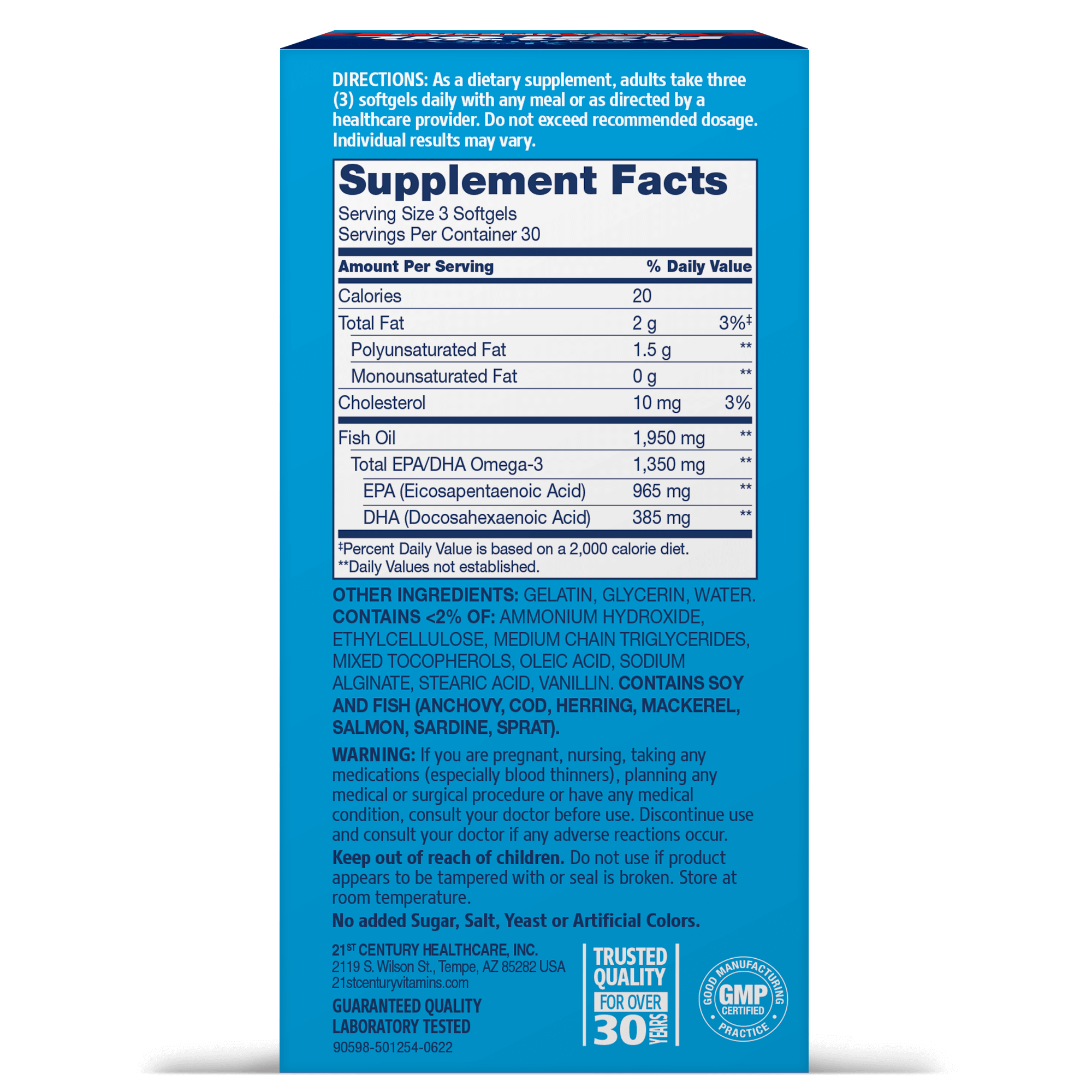 21st Century Alaska Wild Fish Oil Softgels, 90 Softgels