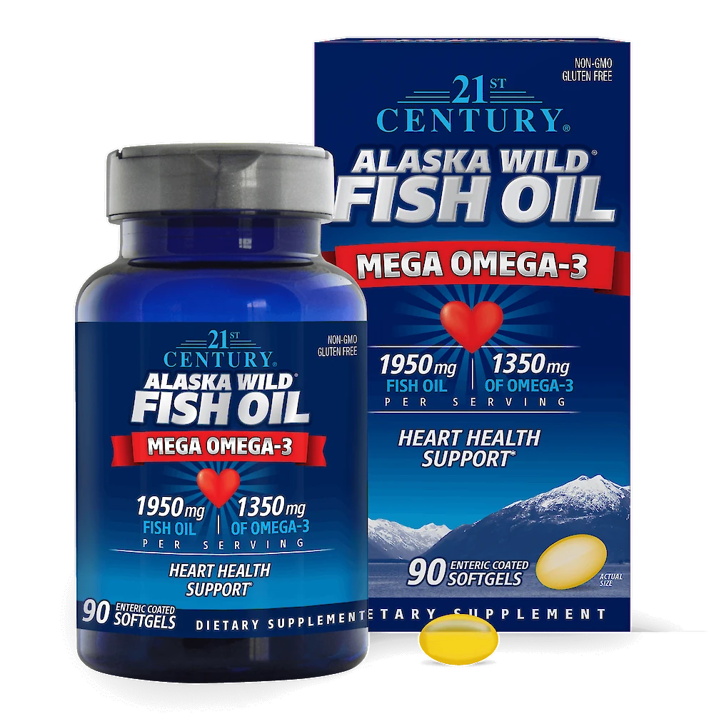 21st Century Alaska Wild Fish Oil Softgels, 90 Softgels