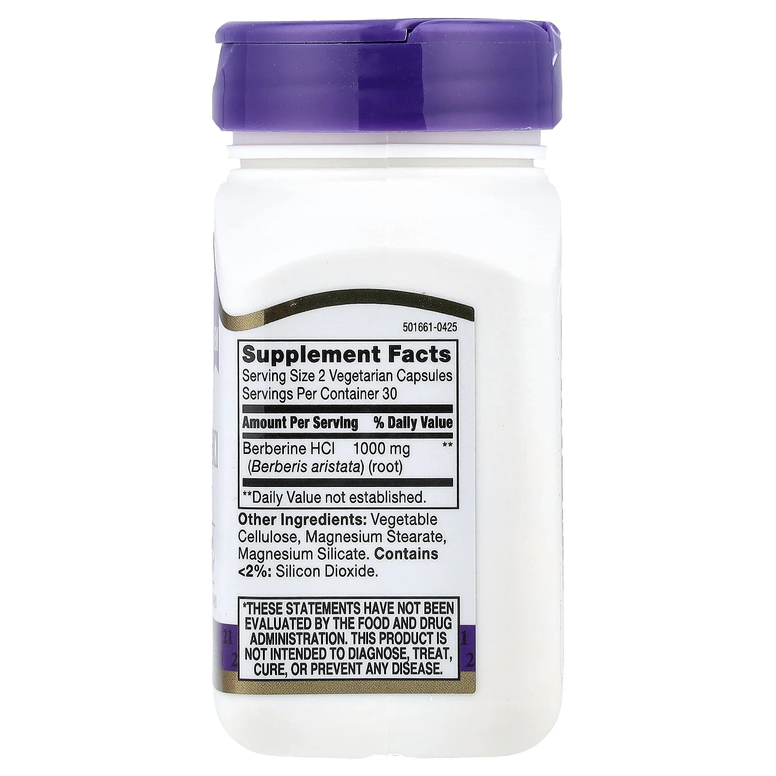 21st Century Berberine HCI, 60 Vegetarian Capsules (500 mg per Capsule)