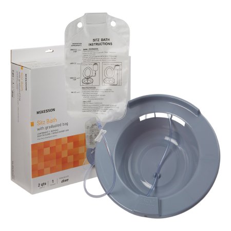 McKesson Brand Sitz Bath Round Gray Plastic 2000 mL Bag Graduated